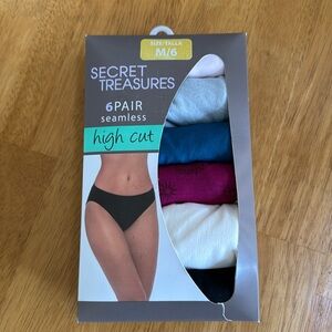 ❤️🎁 NWT Women's 6pk High Cut SEAMLESS Underwear Panties Secret Treasures
